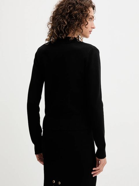 Fracomina kardigan damski kolor czarny lekki FR25WT8010K55601