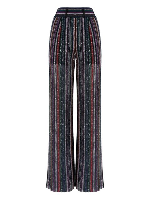 Missoni herringbone-striped sequin-embellished trousers - Black - zdjęcie produktu nr 1