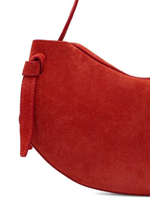 Yuzefi Fortune Cookie suede shoulder bag - Red