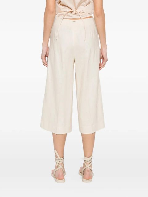 TWINSET floral-embroidered culottes - Neutrals