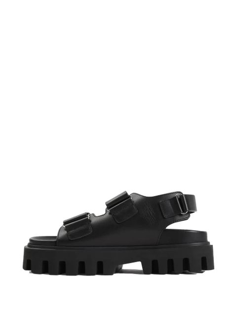 Alexander McQueen leather sandals - Black