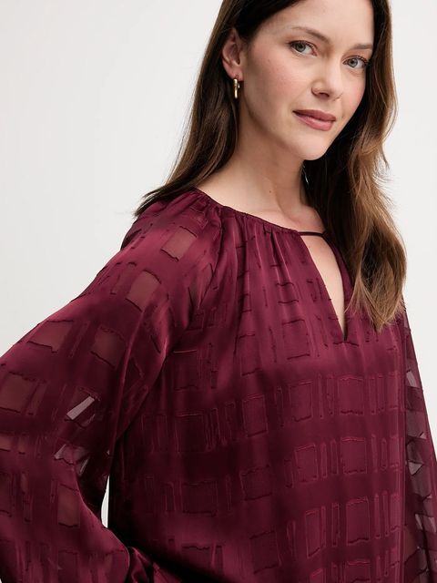 Joseph Ribkoff bluzka damska kolor bordowy gładka 253135