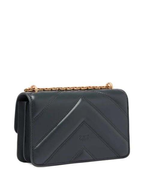 PINKO mini Love Bag One chevron shoulder bag - Grey