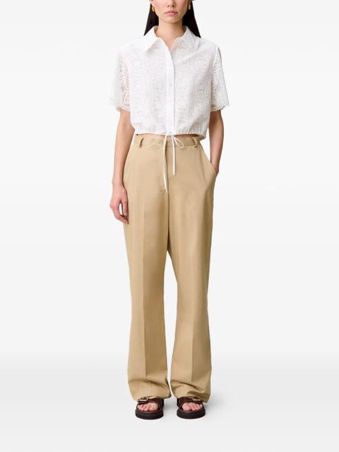 Claudie Pierlot lace-embellishment drawstring shirt - White - zdjęcie produktu nr 2