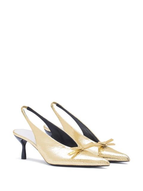 Lanvin bow-detailing pumps - Gold