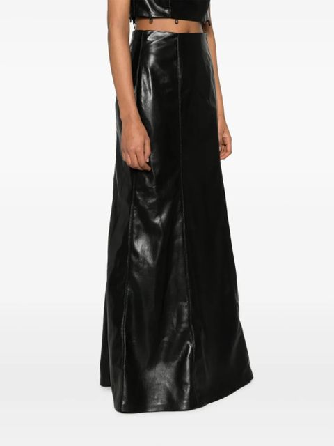 Nanushka Carlotta faux-leather maxi skirt - Black