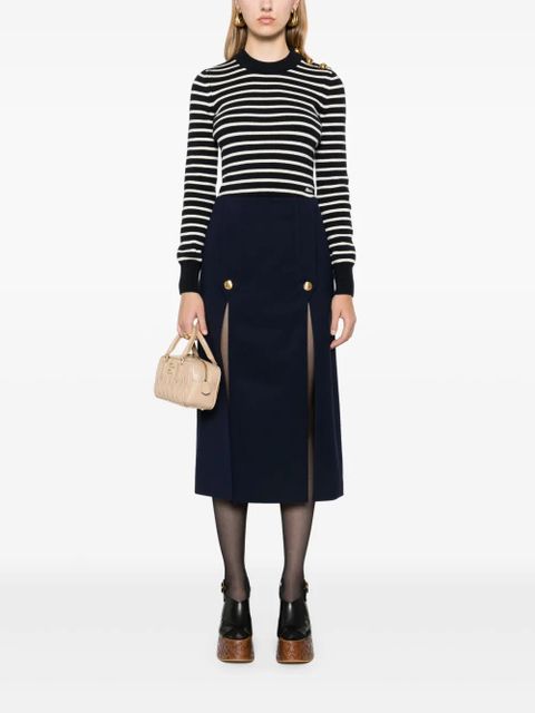 Chloé side-slits midi skirt - Blue - zdjęcie produktu nr 2