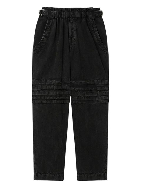 MARANT ÉTOILE Mellya ruffled-detail trousers - Black - zdjęcie produktu nr 1