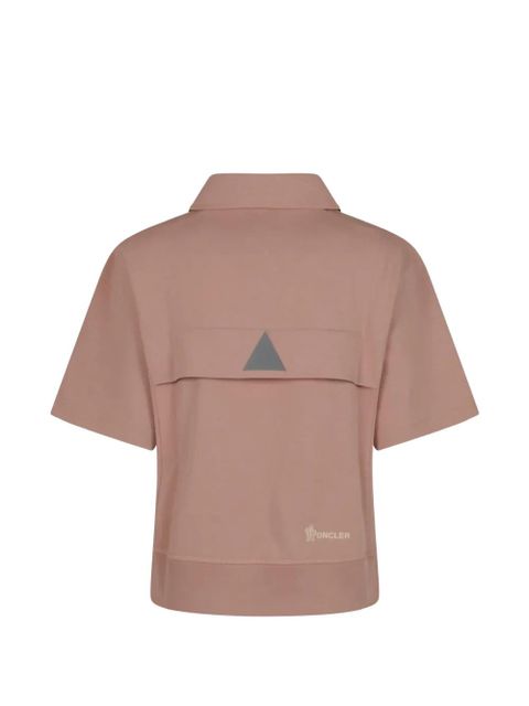 Moncler logo-patch cotton polo shirt - Pink - zdjęcie produktu nr 2