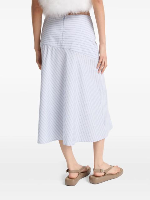 Yves Salomon cotton A-line skirt - Blue