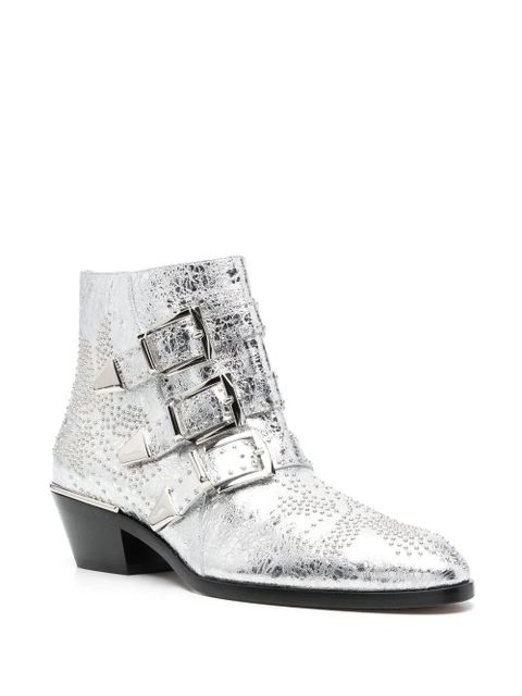 Chloé Susanna short boots - Silver