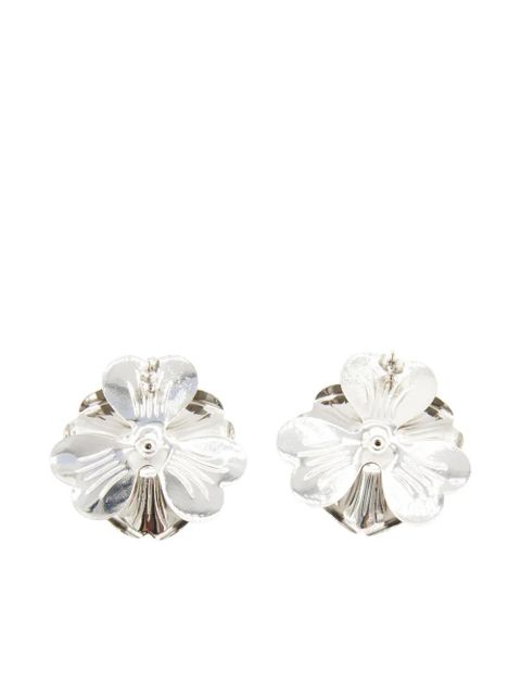 Blumarine embellished-flower earrings - Silver