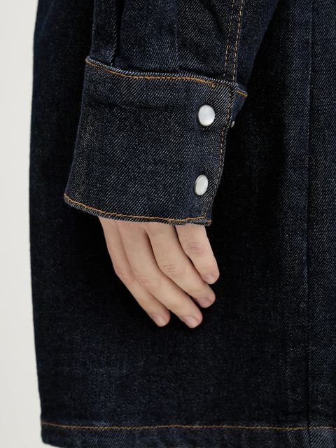 Gestuz sukienka jeansowa kolor granatowy mini dopasowana 10910869