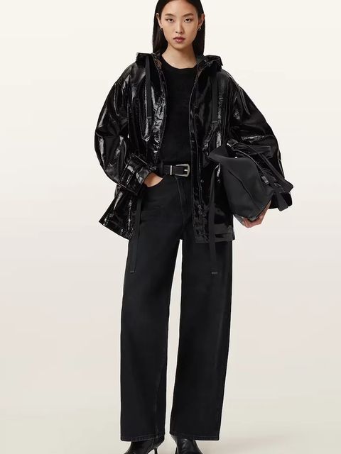 AllSaints kurtka KELSIE kolor czarny przejściowa W130OD