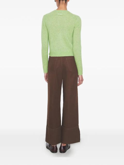 Tory Burch straight-leg cuffed jean - Brown