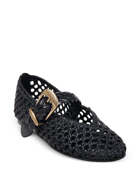 ZIMMERMANN Alchemy woven-design ballet flats - Black - zdjęcie produktu nr 2