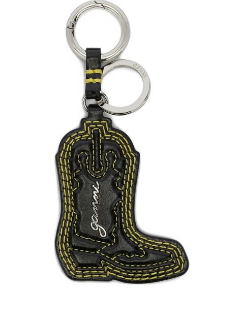 GANNI boot stitched keyring - Black - zdjęcie produktu nr 1
