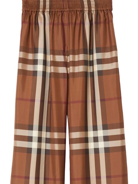 Burberry Alex Vintage-Check silk trousers - Brown