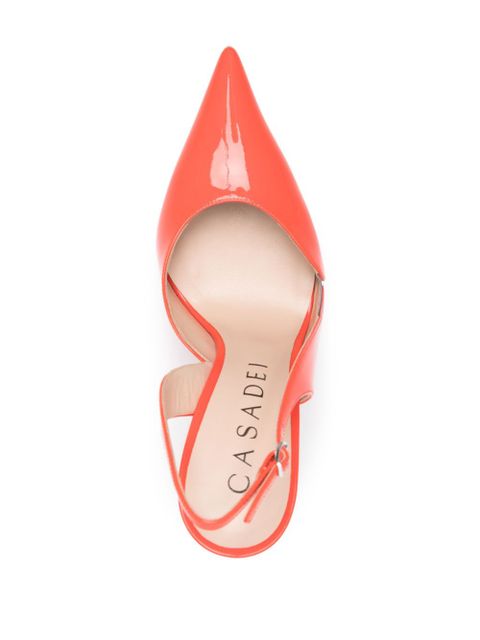 Casadei patent-leather slingback pumps - Red