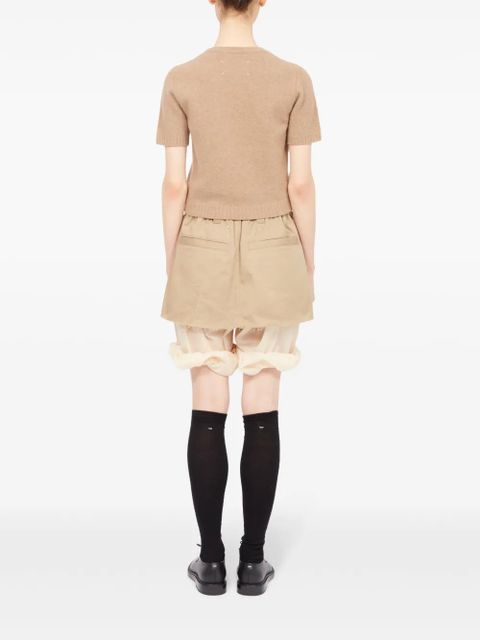 Maison Margiela cropped wool jumper - Neutrals