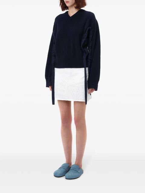 JW Anderson ruched-detail wool-blend jumper - Blue - zdjęcie produktu nr 2