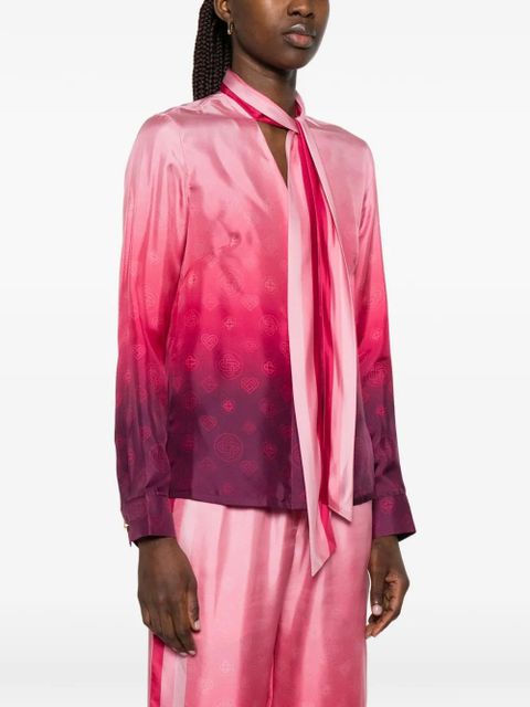 Casablanca gradient bow shirt - Pink