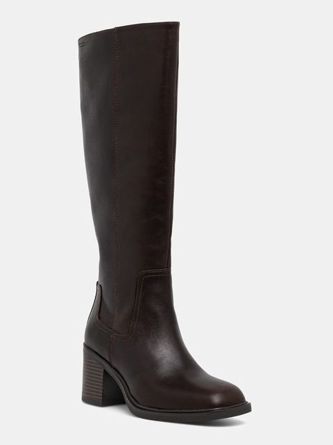 Vagabond Shoemakers kozaki skórzane MERYL damskie kolor brązowy na słupku 6047-001-35