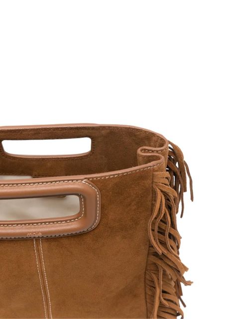 Maje fringe handle bag - Brown
