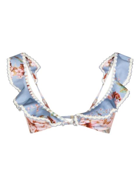 ZIMMERMANN ruffled floral print clothing - Blue - zdjęcie produktu nr 1