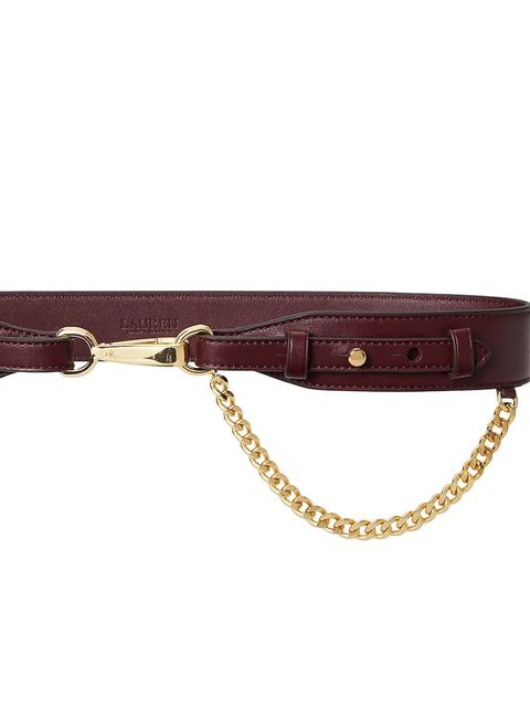 Lauren Ralph Lauren pasek skórzany damski kolor bordowy 412P03413 - zdjęcie produktu nr 2