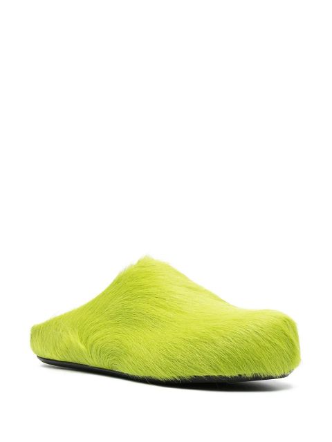 Marni Fussbet Sabot calf-hair slippers - Green - zdjęcie produktu nr 2