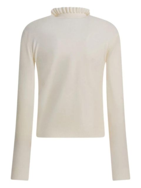 Alexander McQueen ruffled sweater - Neutrals - zdjęcie produktu nr 1