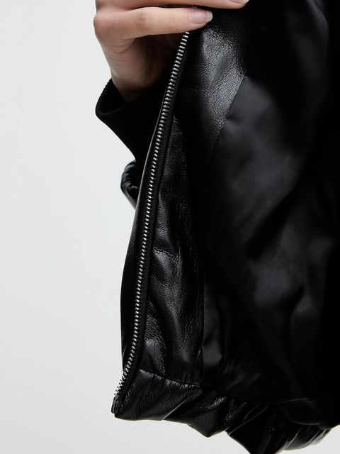 Pinko kurtka bomber kolor czarny zimowa 105372 A2P4 - zdjęcie produktu nr 2