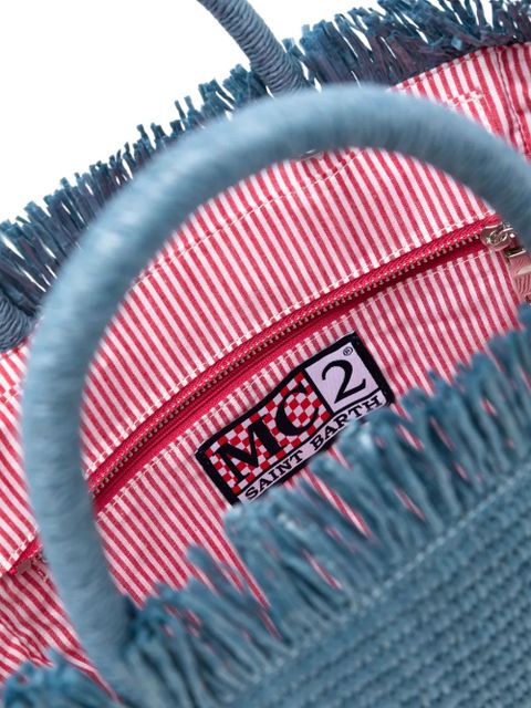 MC2 Saint Barth Colette fringed beach bag - Blue