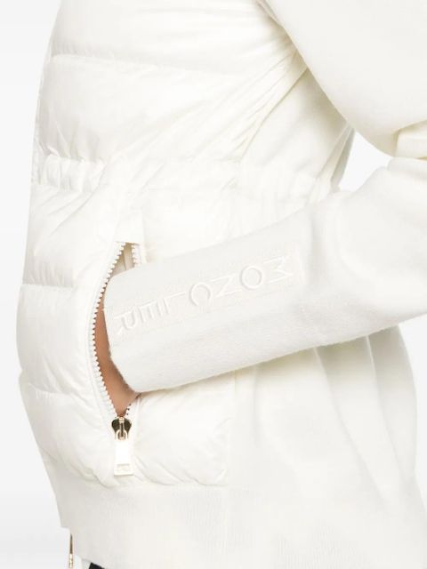 Moncler panelled cardigan - White