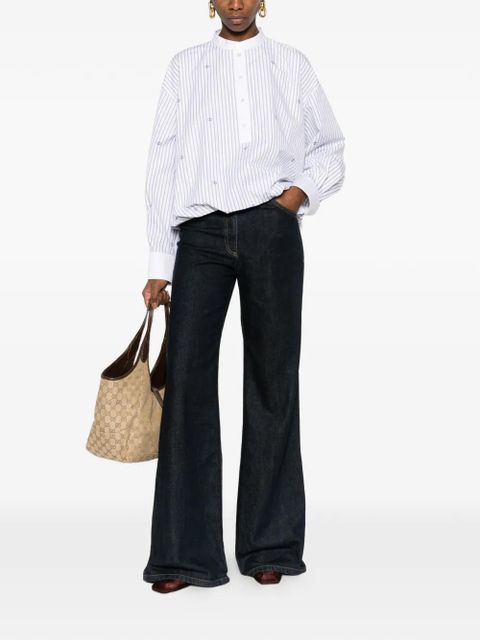 Gucci striped embroidery blouse - White - zdjęcie produktu nr 2