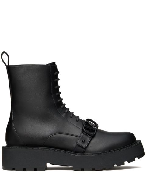 Valentino Garavani 45mm VLogo Signature combat boots - Black
