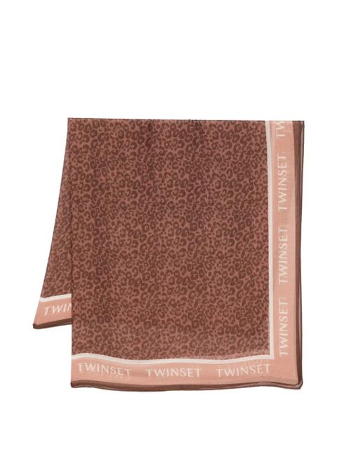 TWINSET animal-print scarf - Brown - zdjęcie produktu nr 1