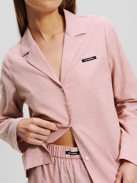 Karl Lagerfeld piżama bawełniana kolor różowy bawełniana A1W45004