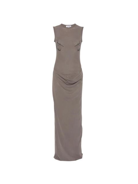 Jean Paul Gaultier gathered sleeveless maxi dress - Green - zdjęcie produktu nr 1