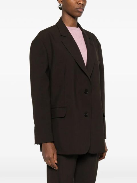 The Frankie Shop Bea button-fastening single-breasted blazer - Brown