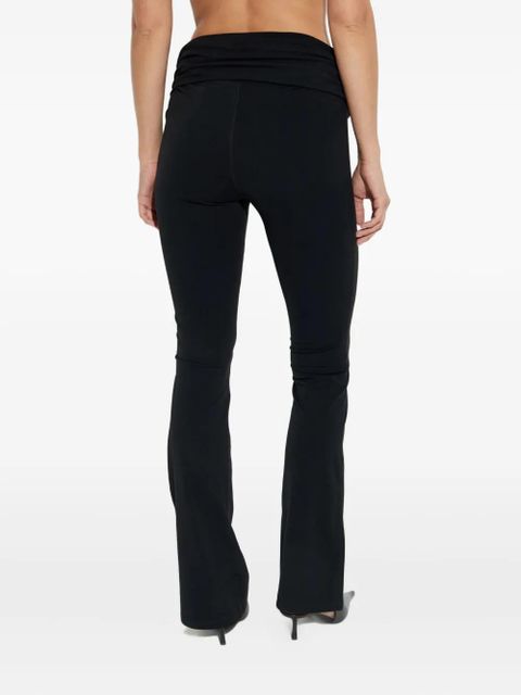 MISBHV branding-detail flared trousers - Black