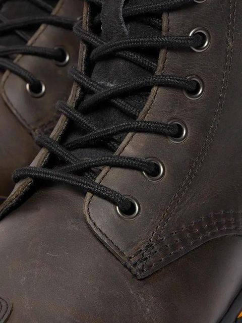 Dr. Martens workery skórzane Zebzag 8 Tie kolor brązowy na platformie lekko ocieplone DM32116733 - zdjęcie produktu nr 2