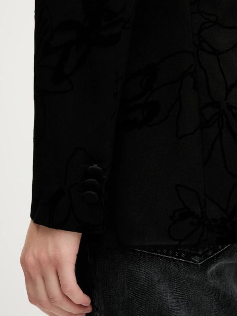 Desigual marynarka FLOCKARTY kolor czarny jednorzędowa wzorzysta 25WWEW19