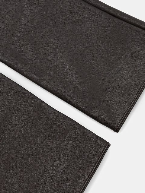 Answear.LAB rękawiczki skórzane damskie kolor brązowy