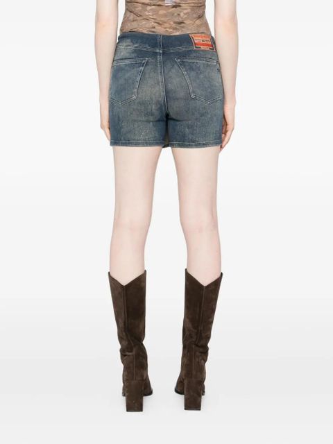 Diesel acid-wash denim shorts - Blue