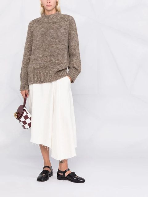 Maison Margiela high neck knitted jumper - Neutrals