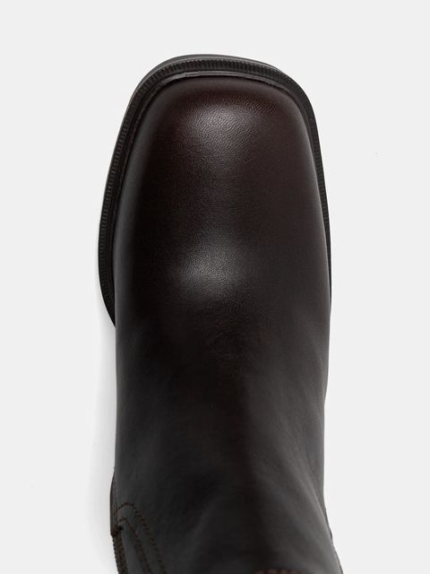 Vagabond Shoemakers kozaki skórzane MERYL damskie kolor brązowy na słupku 6047-001-35