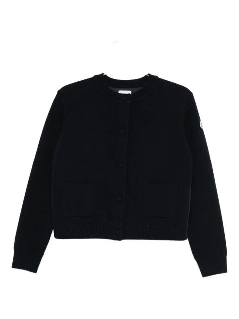 Moncler quilted-panel cardigan - Blue