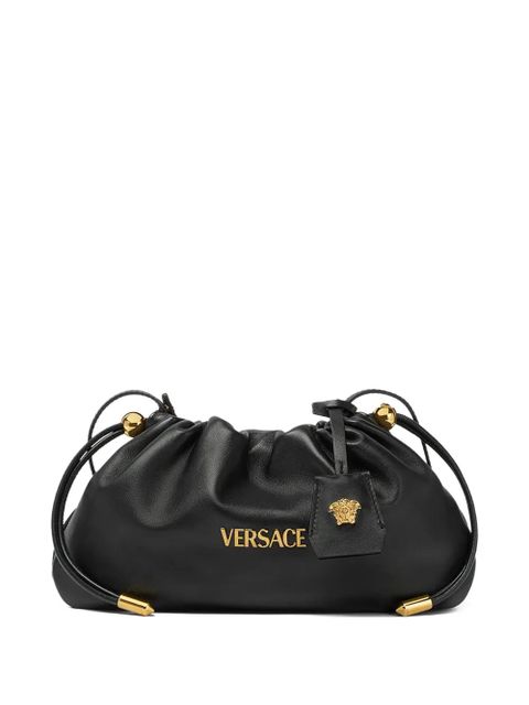 Versace small Tag drawstring clutch bag - Black - zdjęcie produktu nr 1
